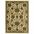 Auric 450-2221-IVORY Castello Traditional Floral Scroll Area Rug - Ivory - 5 x 7 ft. AU3189463